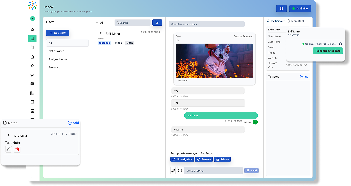 All messages in one place